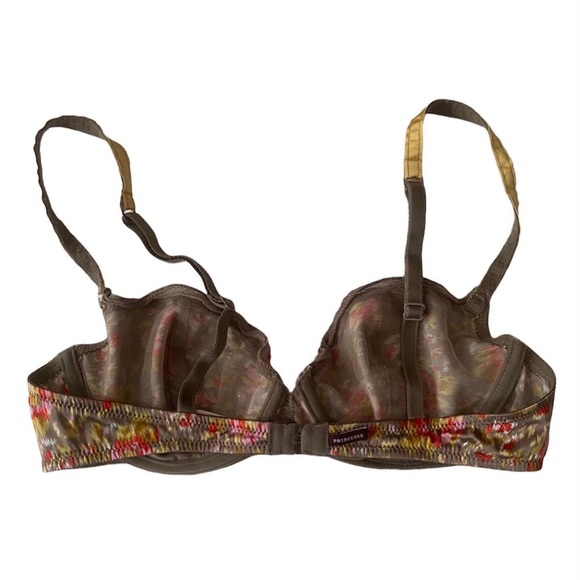 funky abstract floral print bra - Picture 3 of 4